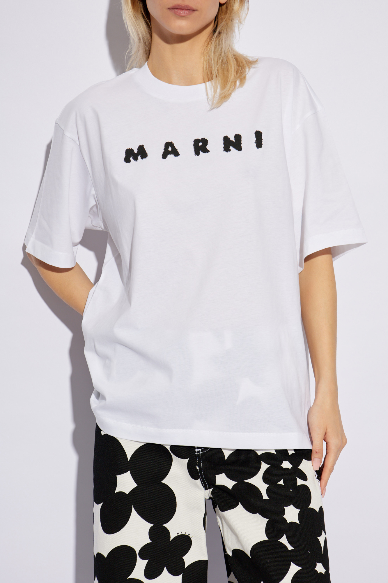 Marni T-shirt with printed logo | Women's Clothing | Vitkac
